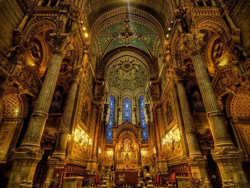 Ornate cathedral interior