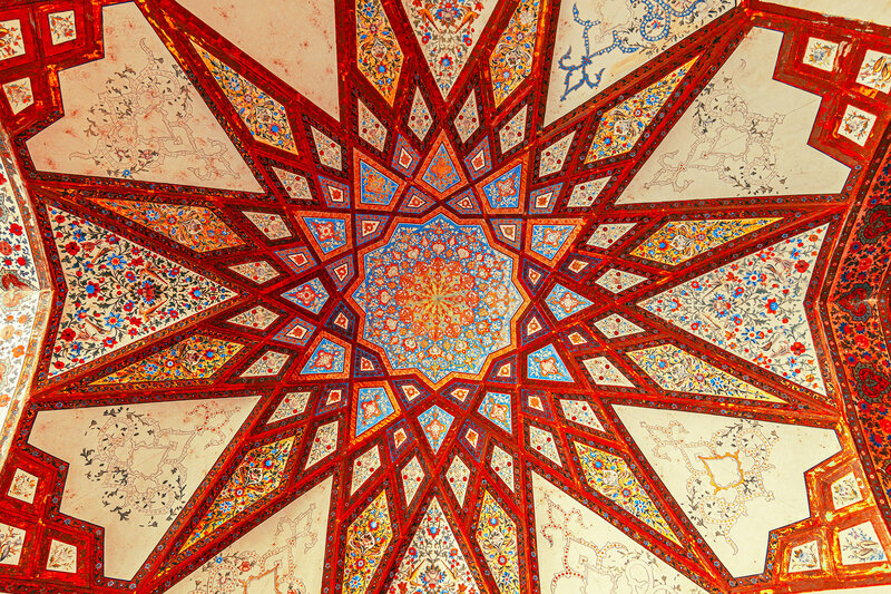 Ornate Ceiling Design — Red