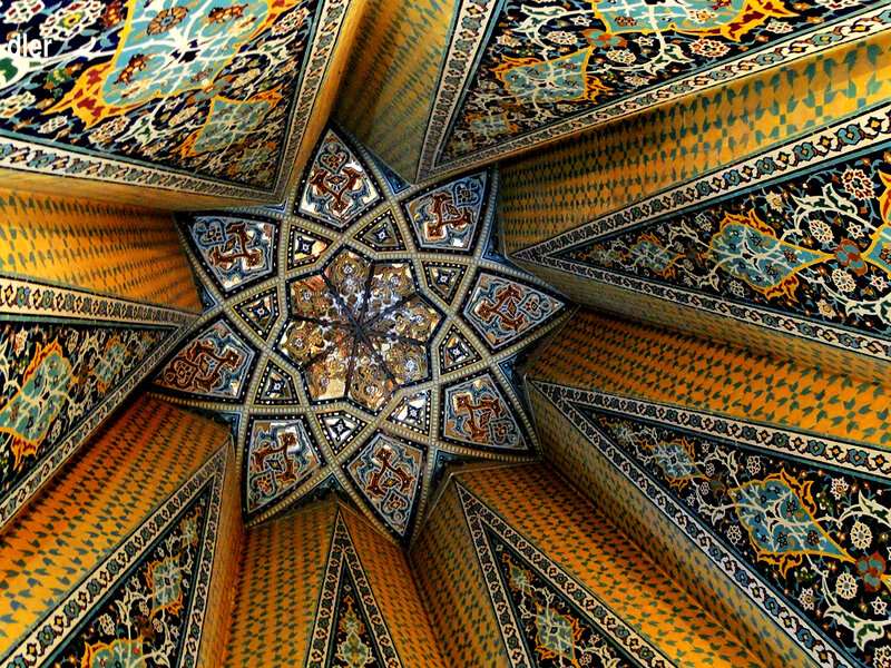Ornate Ceiling Dome — Gold