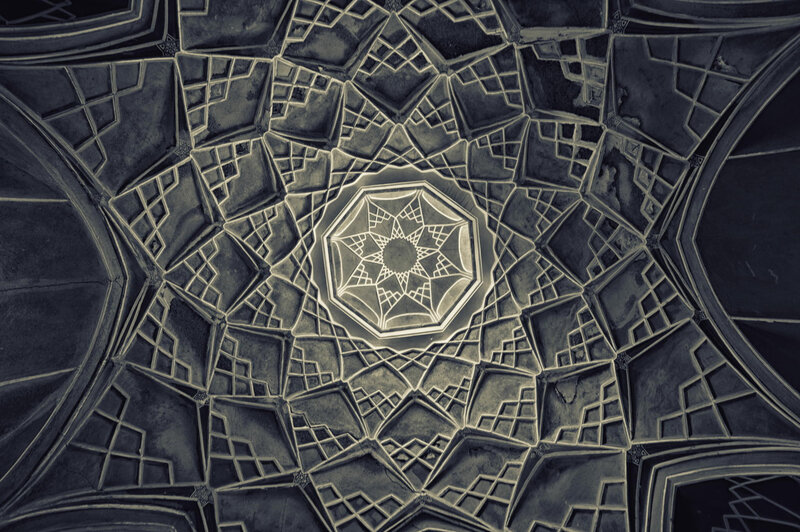 Ornate Ceiling Dome — Gray