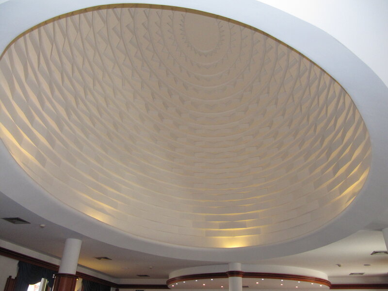 Ornate Ceiling Dome — White
