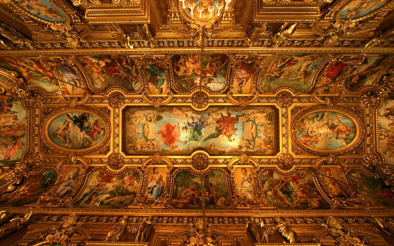 Ornate ceiling frescoes