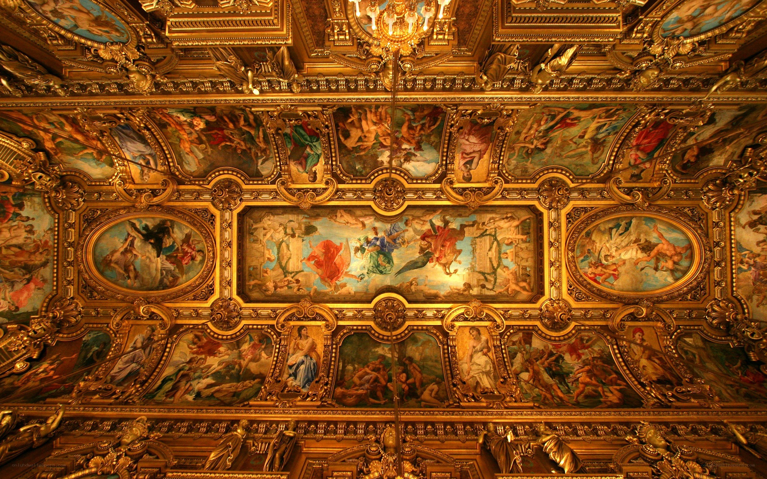 Ornate ceiling frescoes