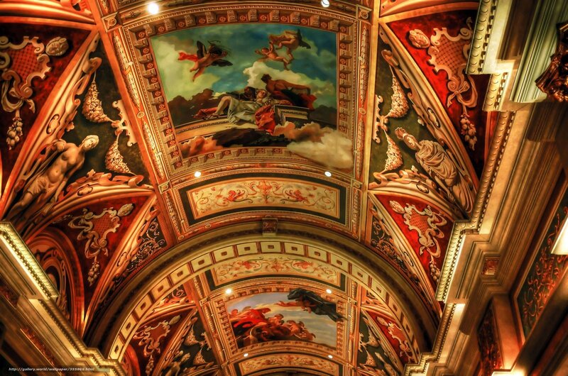 ornate ceiling frescoes