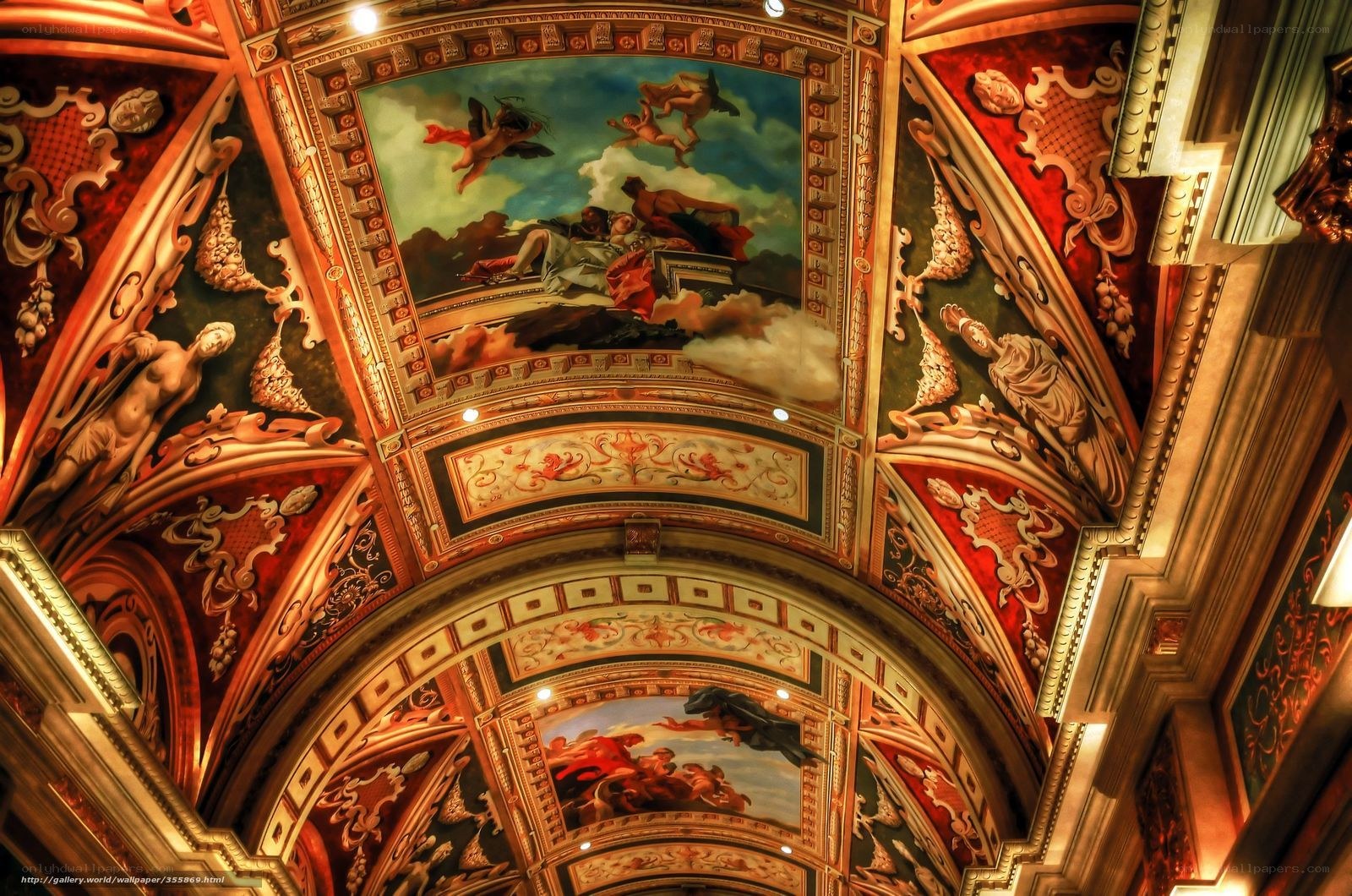 ornate ceiling frescoes