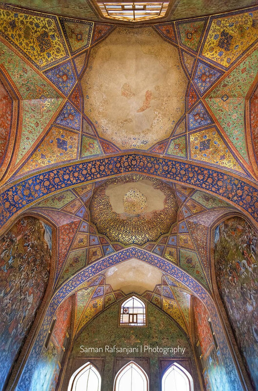 Ornate Ceiling Interior — Blue