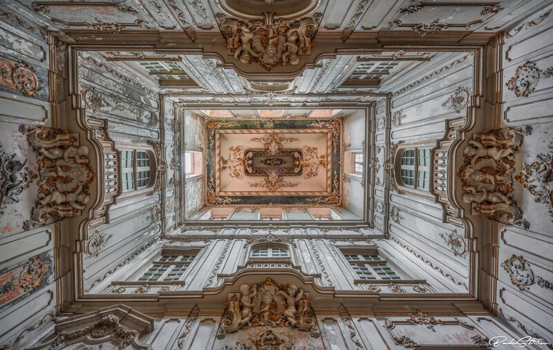 Ornate Ceiling Interior — White