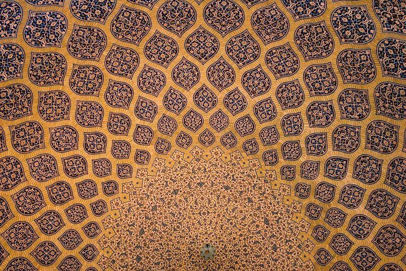 Ornate Ceiling Pattern — Gold