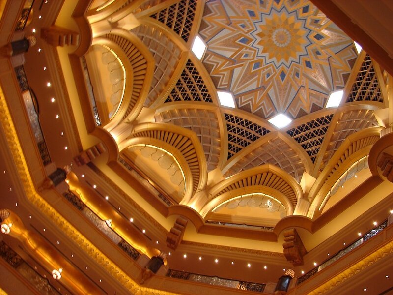 ornate ceiling with star design