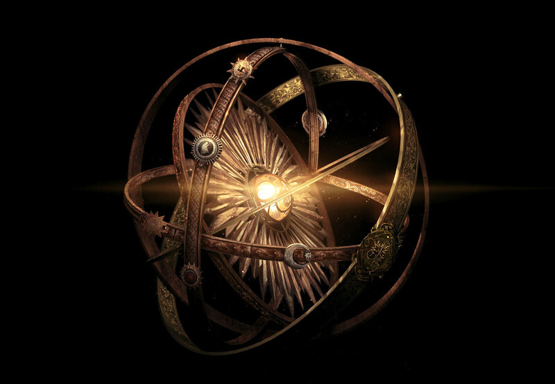 Ornate Celestial Sphere — Gold