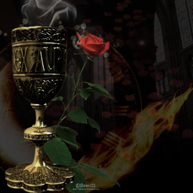 Ornate Chalice with Rose