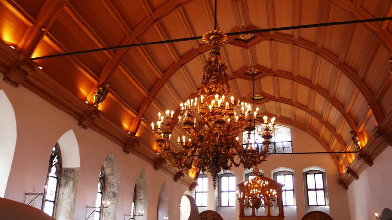 Ornate chandelier in a church