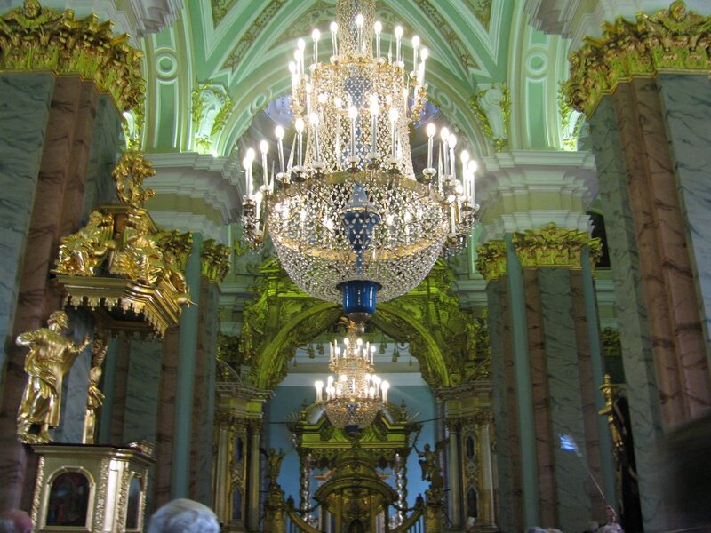 Ornate Chandelier in Church