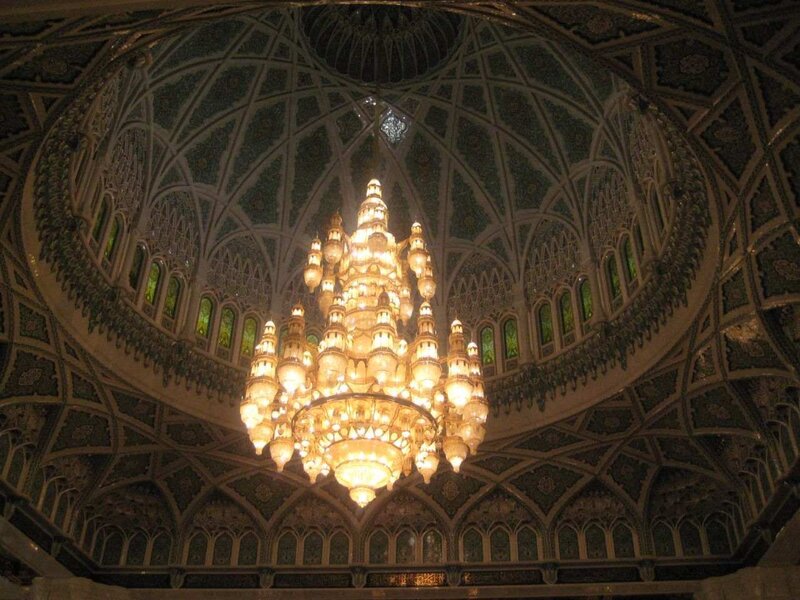 ornate chandelier in domed hall