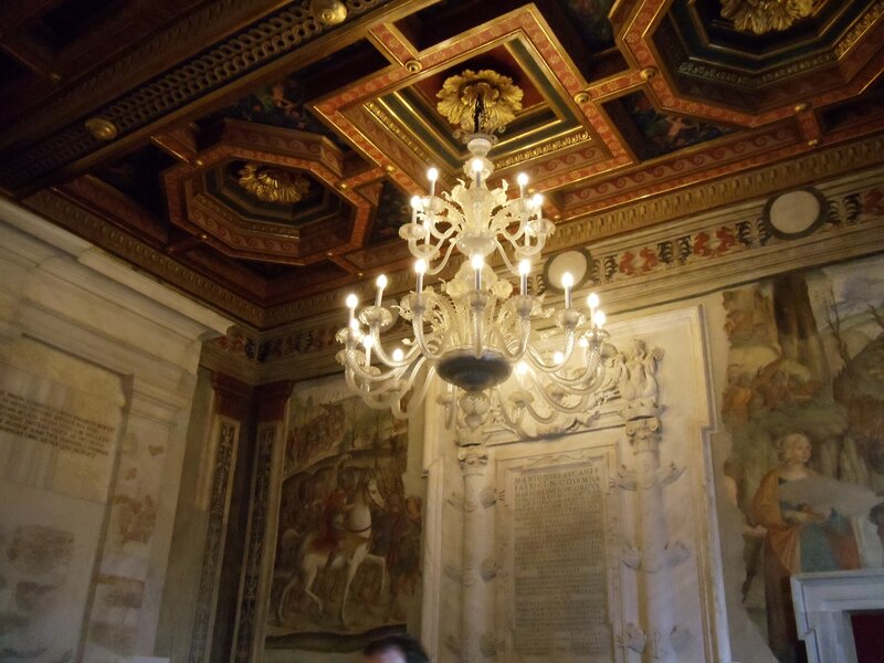 ornate chandelier in grand hall