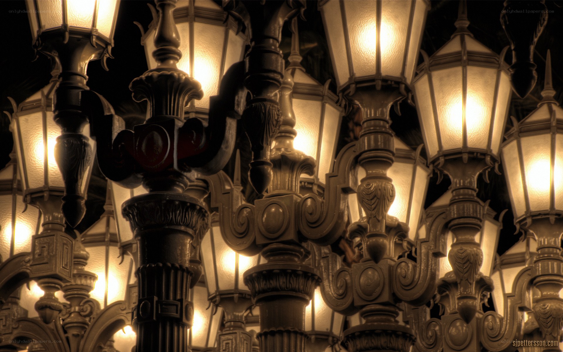 ornate chandelier lights