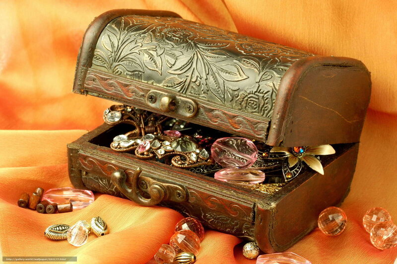 ornate chest with jewelry