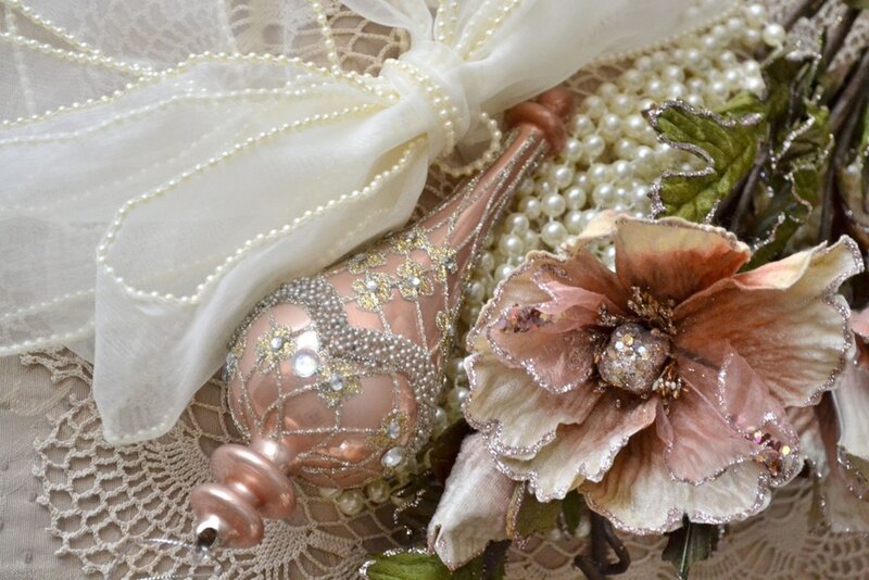 Ornate Christmas Ornament — Pink