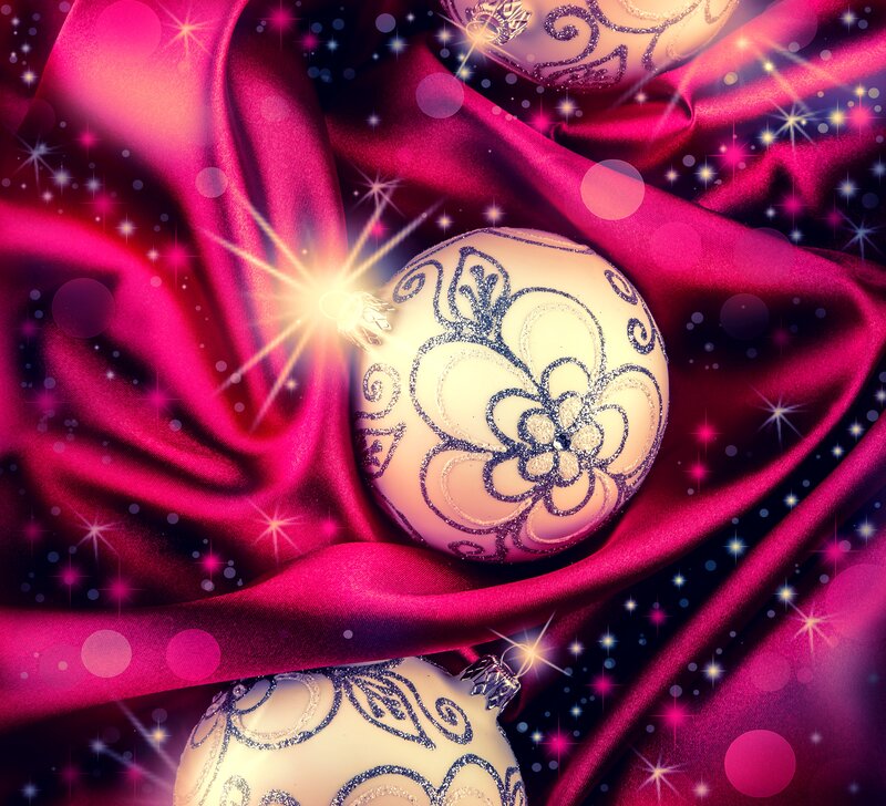 Ornate Christmas Ornaments — Pink