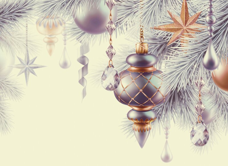 Ornate Christmas Ornaments — Purple