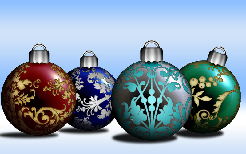Ornate Christmas Ornaments