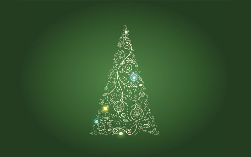 ornate christmas tree design