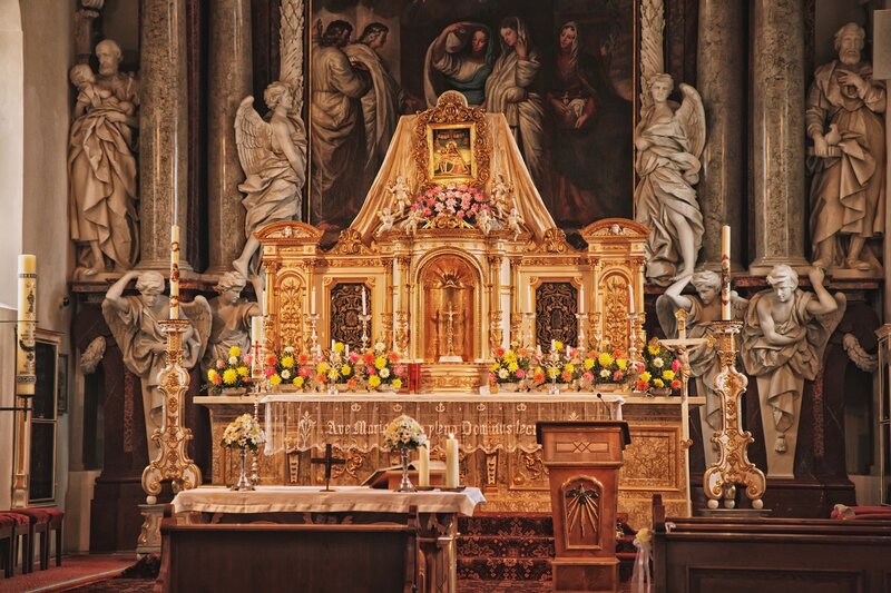 ornate church altar
