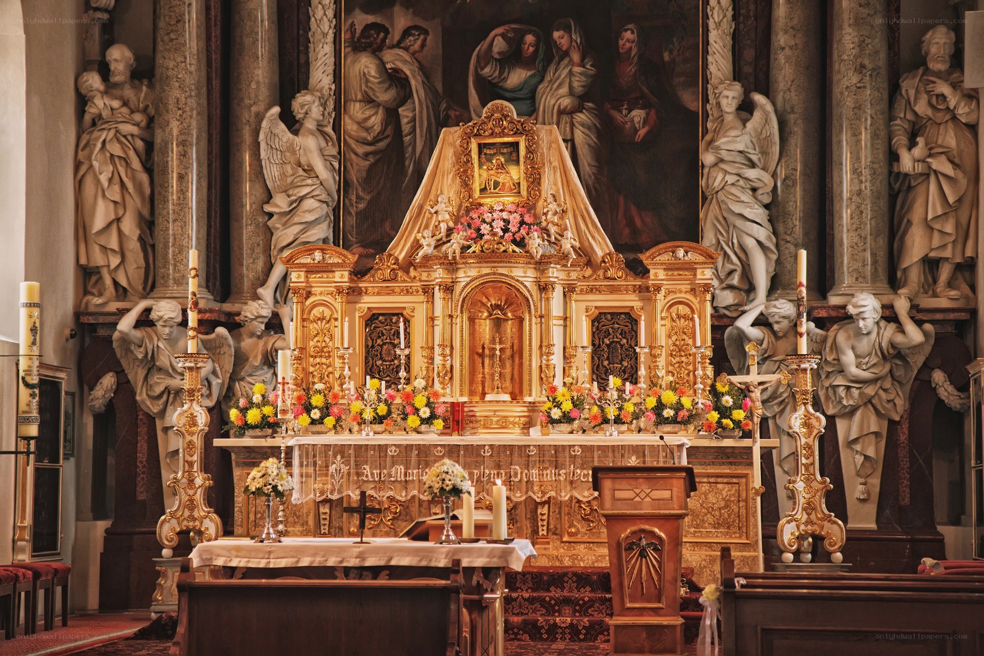ornate church altar