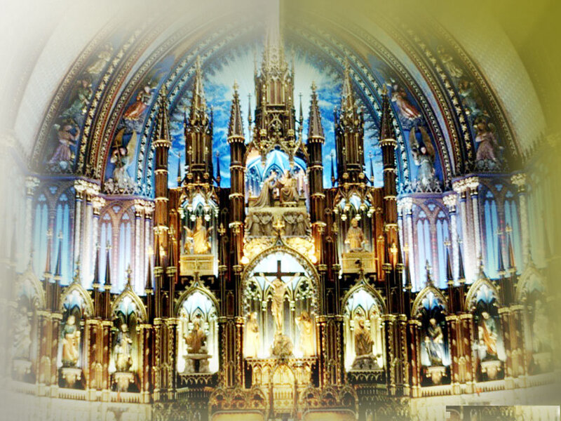 Ornate Church Altar — Gold
