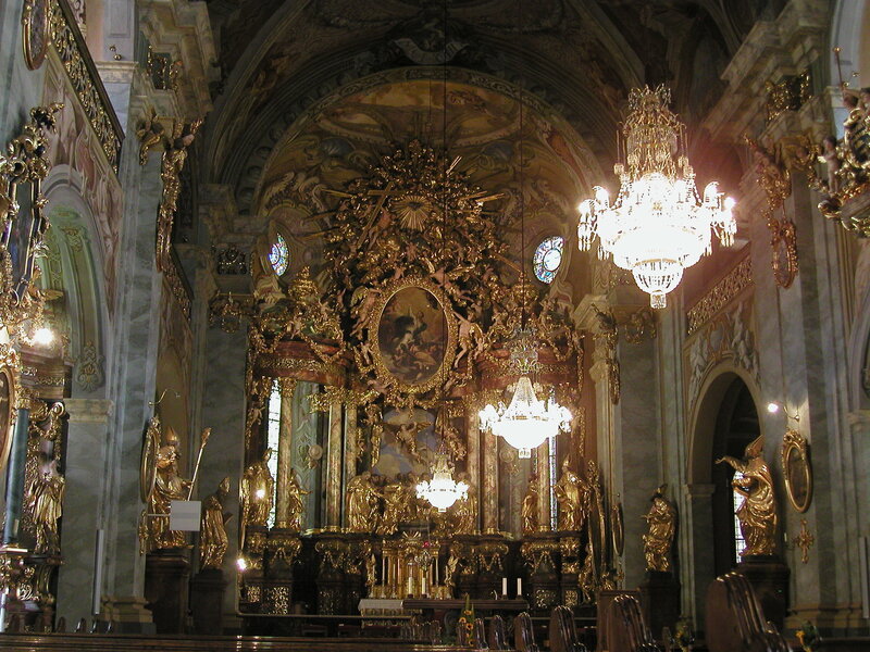 Ornate Church Interior — Gold