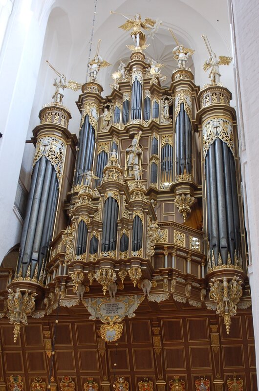 Ornate church organ