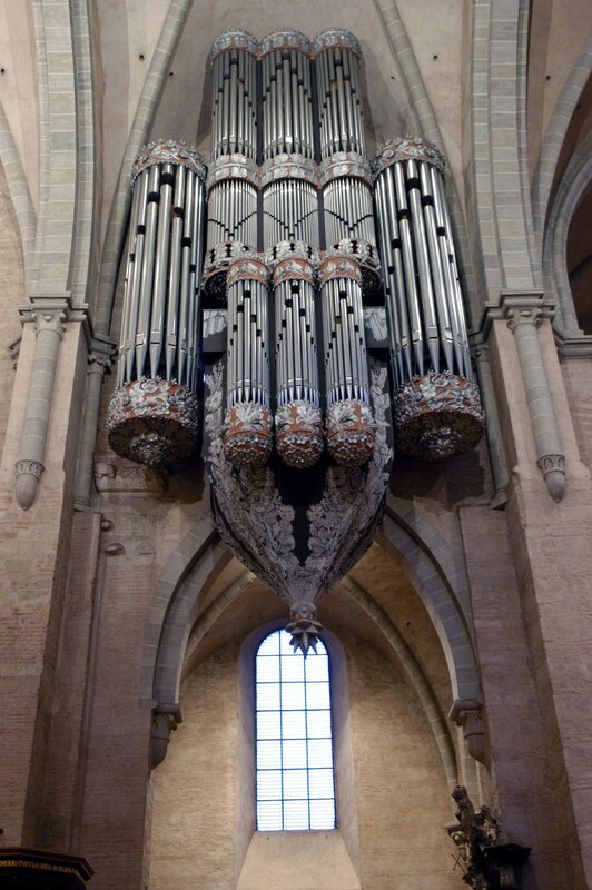 Ornate church organ