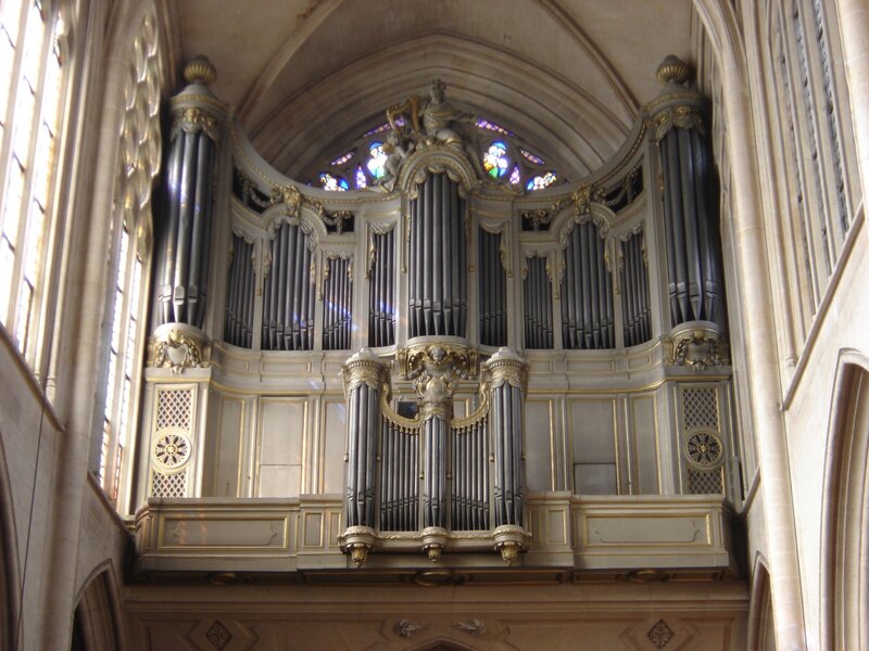 Ornate church organ