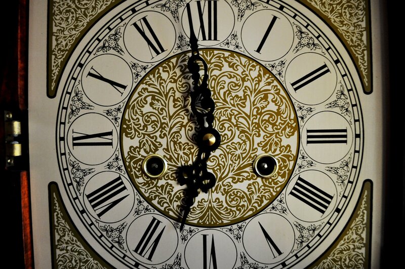 ornate clock face close-up
