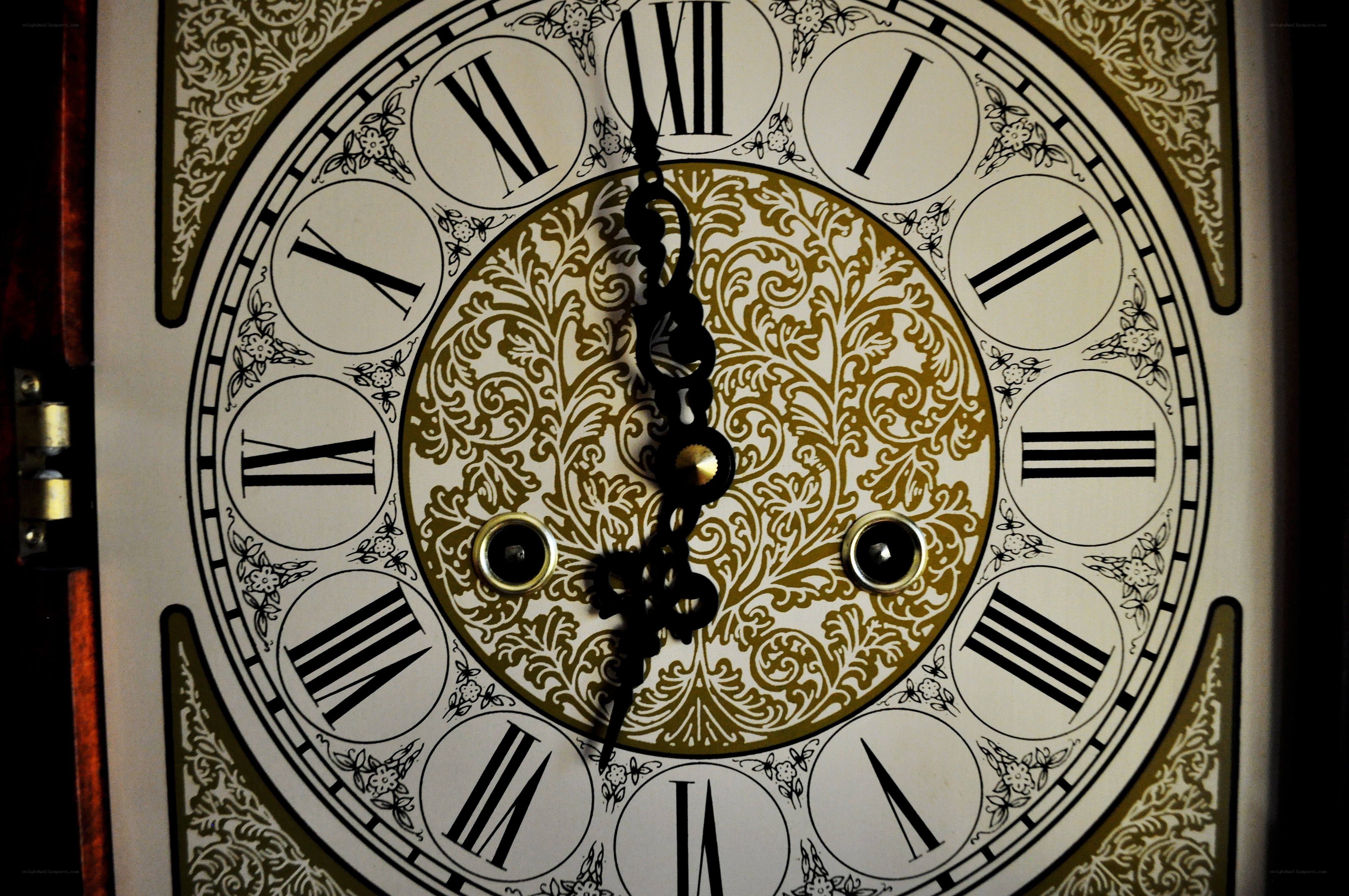 ornate clock face close-up