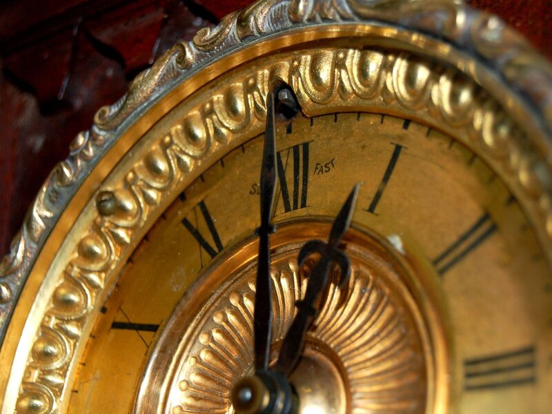 ornate clock face close-up