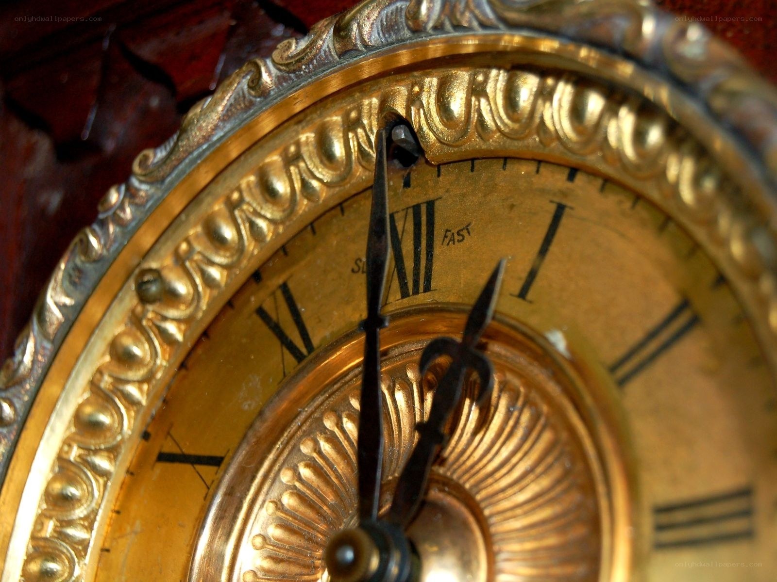 ornate clock face close-up