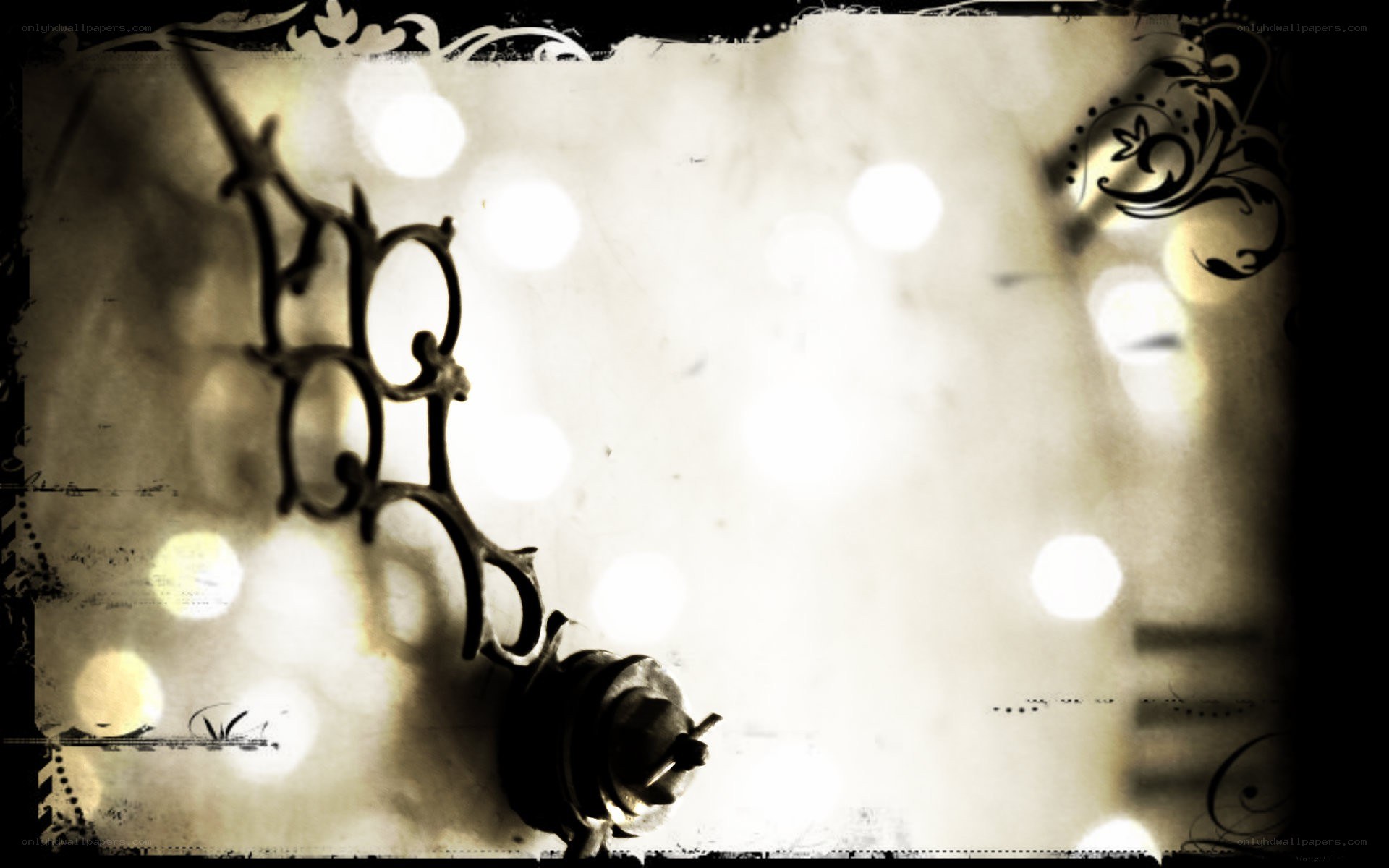 ornate clock hands on vintage background