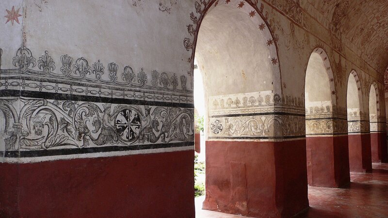ornate colonial corridor