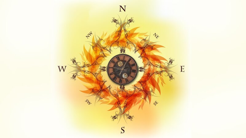 Ornate Compass Clock