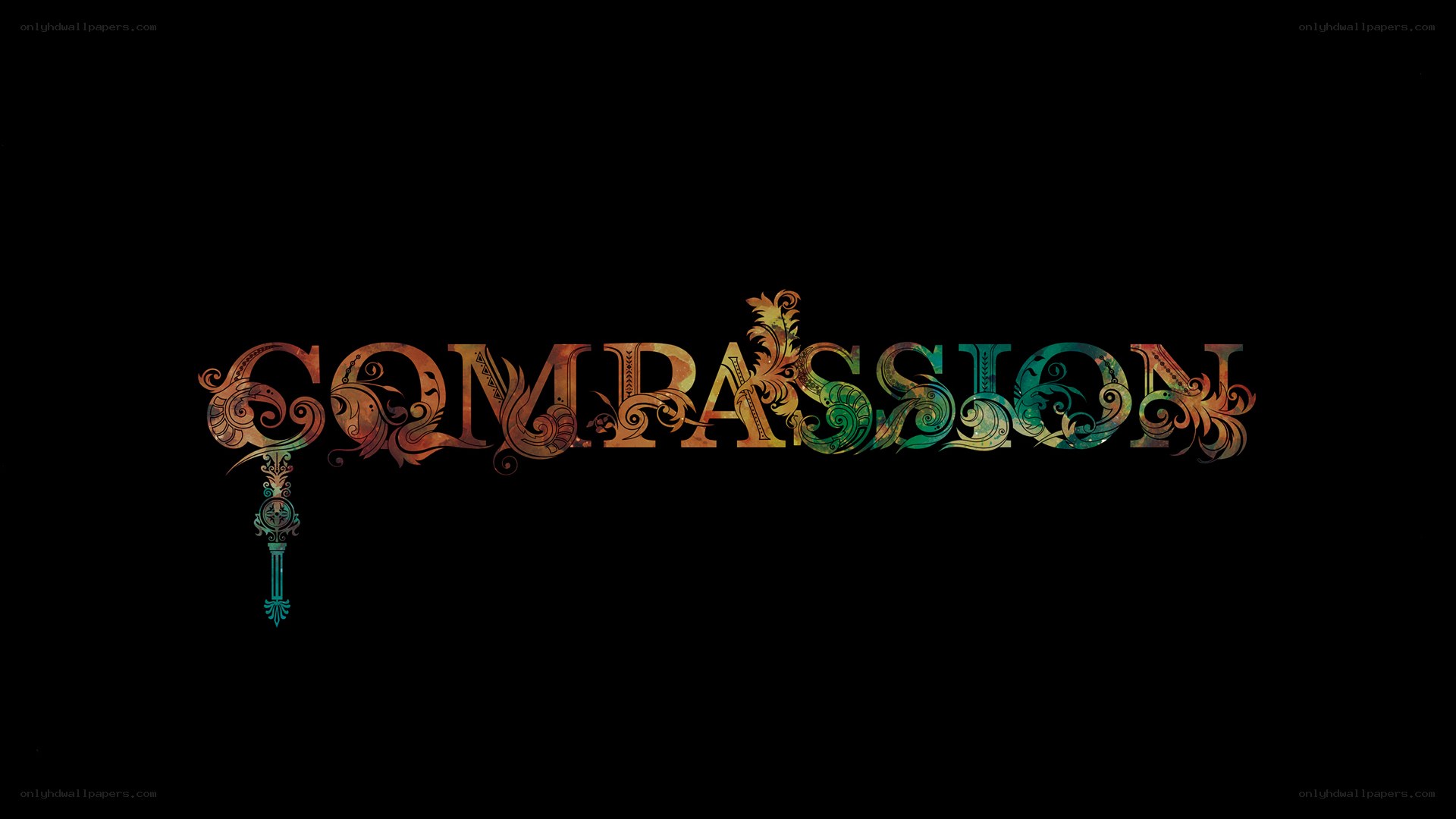 ornate compassion text