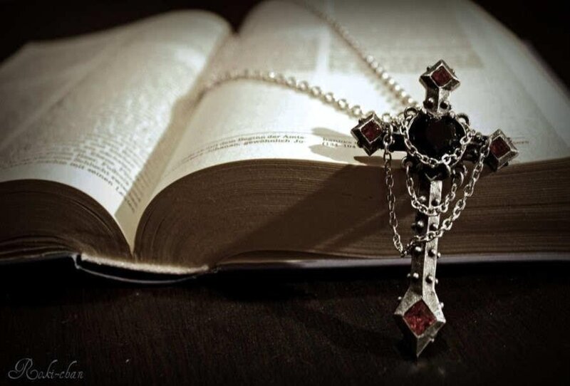 Ornate Cross on Book