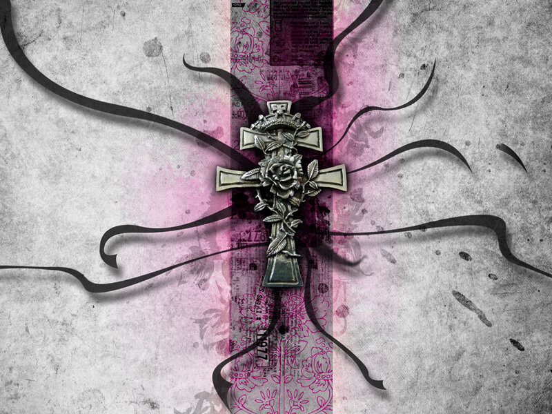 Ornate Cross with Rose