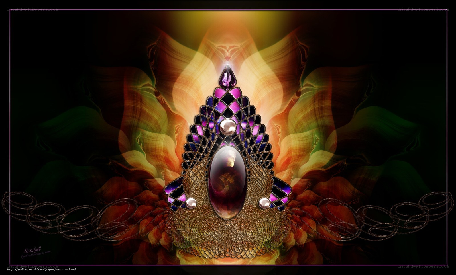 Ornate crown with gemstones