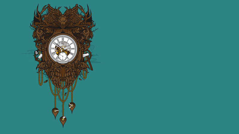 ornate cuckoo clock illustration