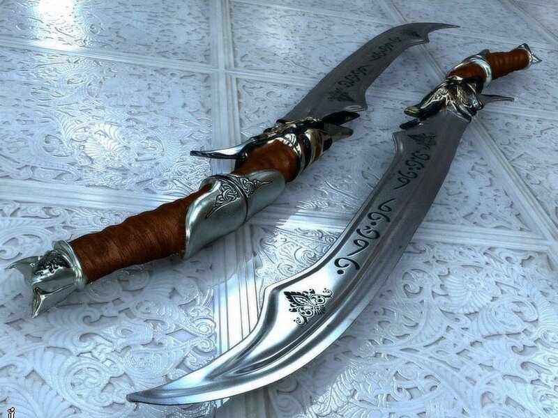 Ornate Curved Swords
