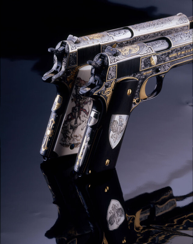 ornate custom pistols