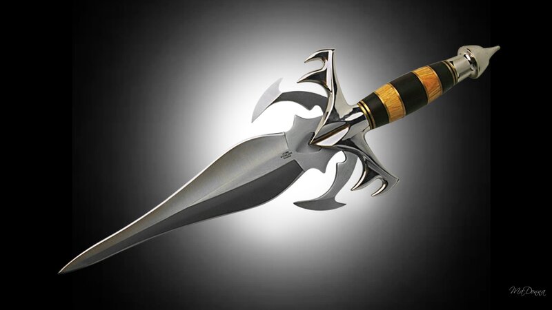 Ornate Dagger with Flame Design