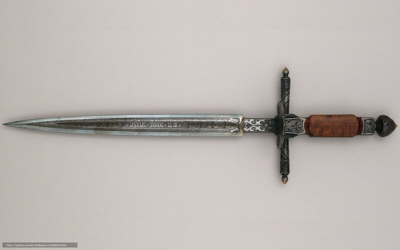 ornate dagger with inscription