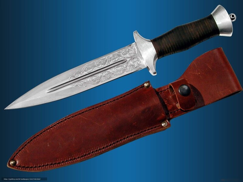 ornate dagger with leather sheath